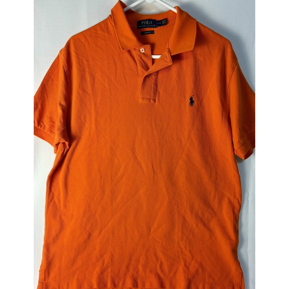 Polo Ralph Lauren Men's Classic Fit Short Sleeve Polo Shirt Orange Size M